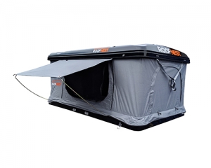 Roof top tent sparrow open side view